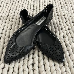 NWOT Black Steve Madden D’orsay flats with cutouts.